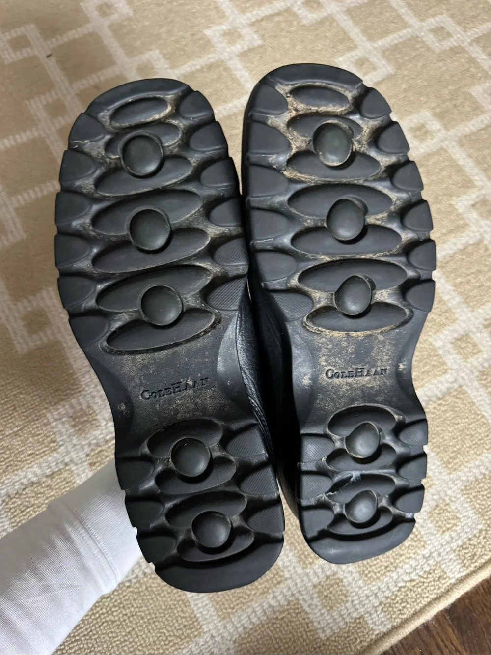 Cole Haan Country Black Leather Slip On Comfort Clogs Mule Work Shoes Size 10.5
